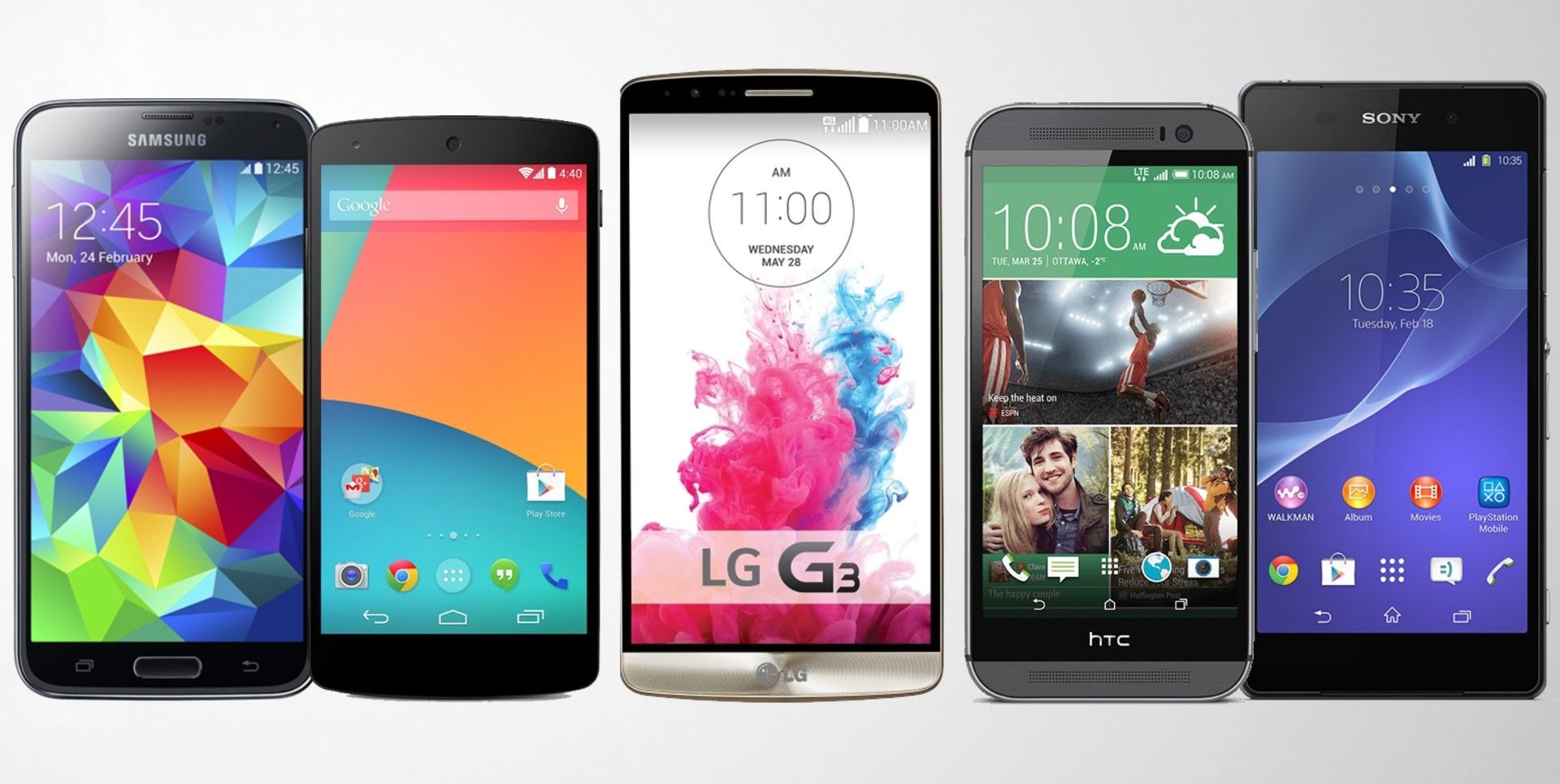 Samsung Galaxy S5, HTC One M8, Sony Xperia Z2, Google Nexus 5 ή LG G3 [Ψηφοφορία]