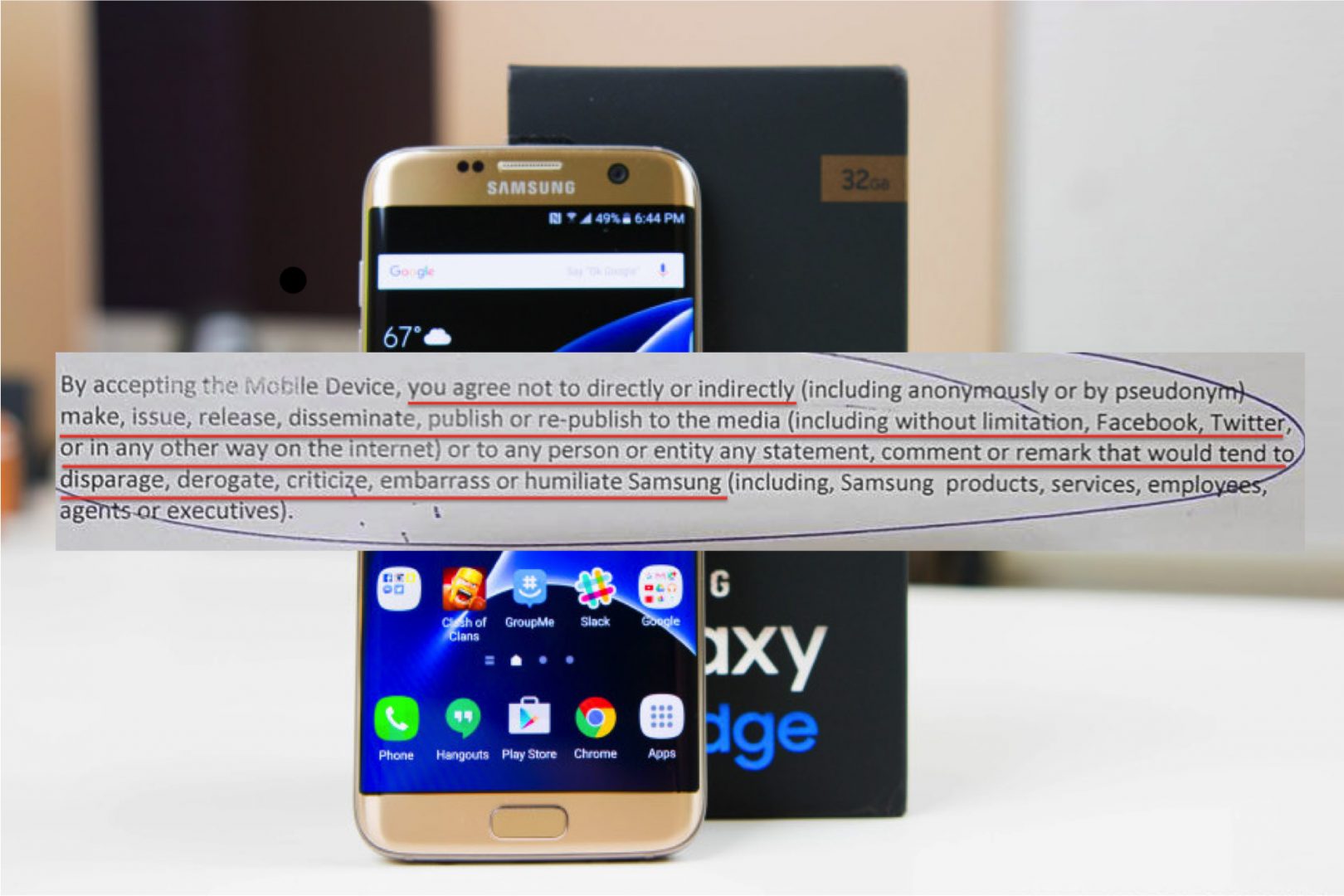 Η Samsung αρνείται να αντικαταστήσει προβληματικό S7, χωρίς υπογραφή συμφωνητικού μη κοινοποίησης