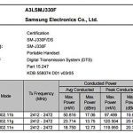 Galaxy J3 2017 FCC