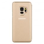 Galaxy S9 Clear View Stand cases Gold
