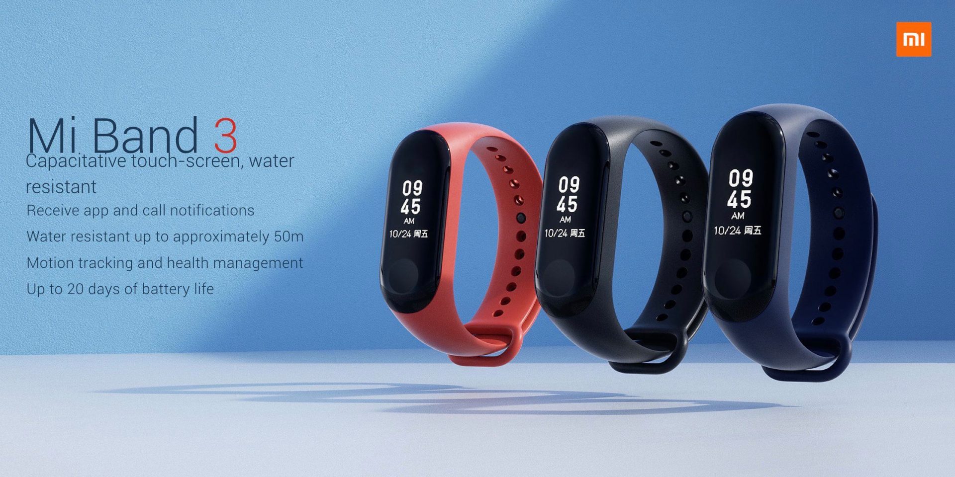 Xiaomi Mi Band 3: Στα 26 δολάρια μόλις και με αυτονομία 20 ημερών