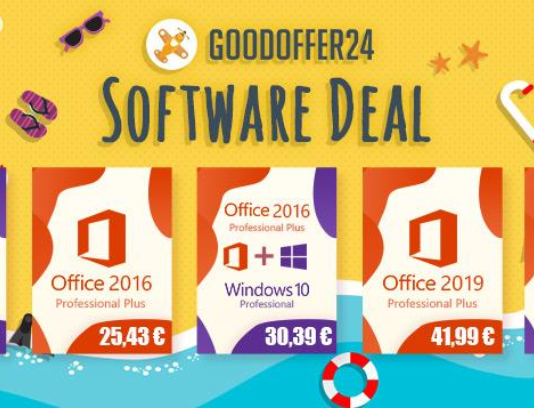 Καλοκαιρινή προσφορά: Windows 10 με 10,26 € , Office 2016 με 25,43 € και τα δυο στα 30,39€ στο Goodoffer24