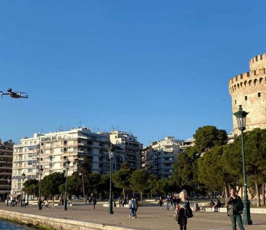 drone κορωνοϊό Θεσσαλονίκη