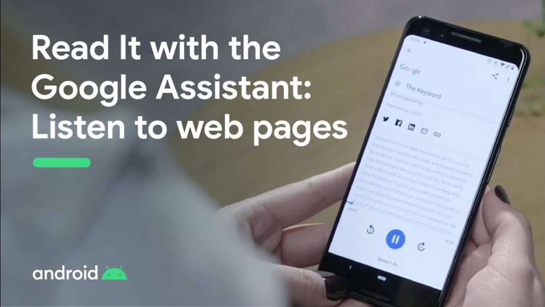 Google Assistant Read Webpages Loud