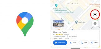 Google Maps Live View AR Button