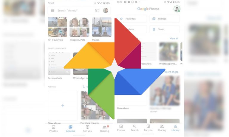 Google Photos Hamburger Menu