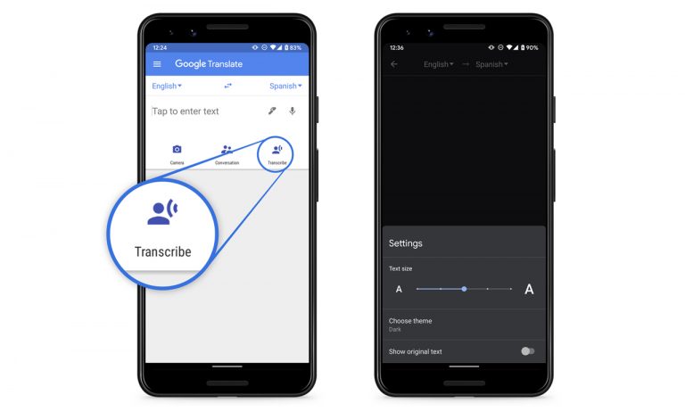 Google Translate Real time
