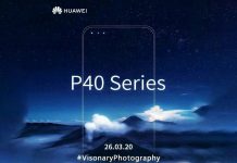 Huawei P40 triple selfie camera