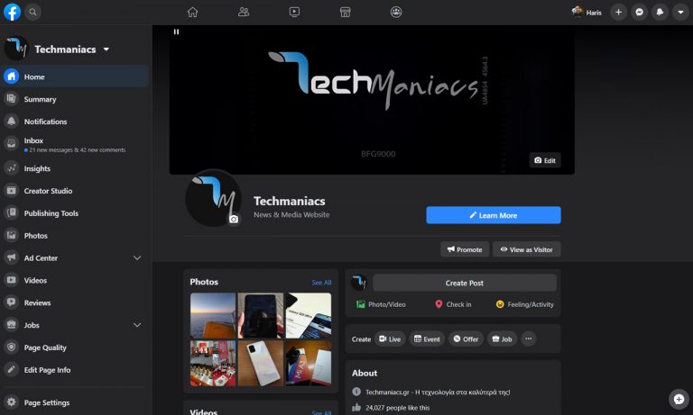 New Facebook Interface and dark mode