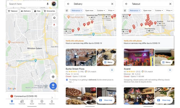 Google Maps Takeout Delivery