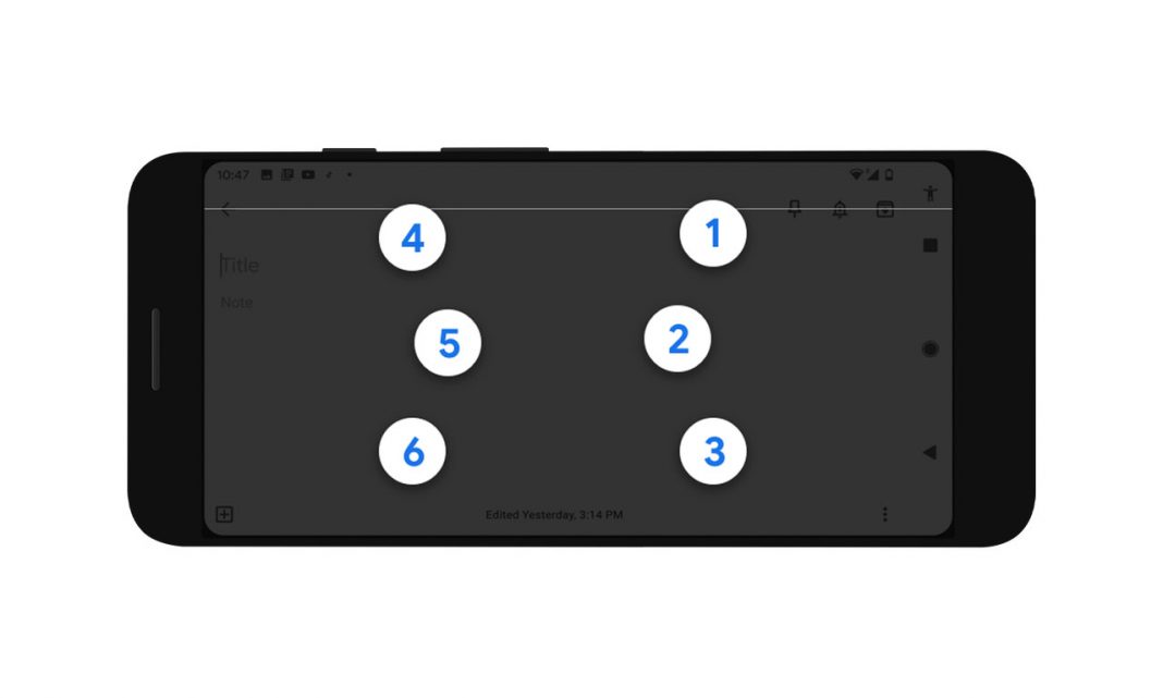 Google TalkBack Braille Virtual Keyboard