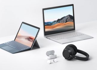 Microsoft Surface Book 3, Surface Go 2, Surface Headphones 2, Surface Dock 2, Surface USB-C Travel Hub