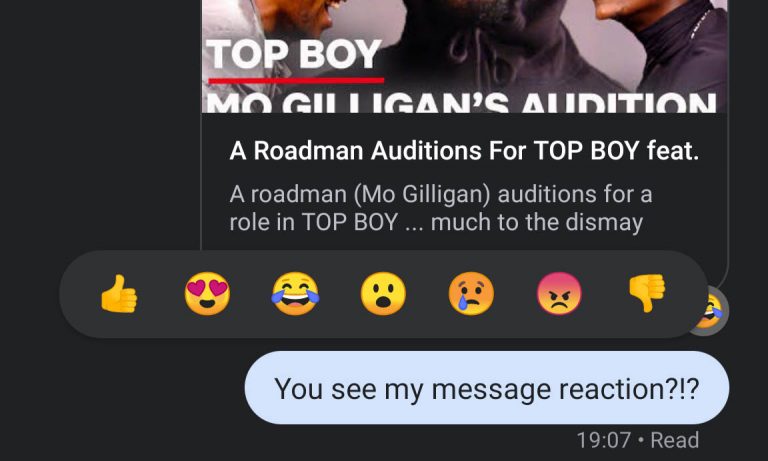 google messages reactions