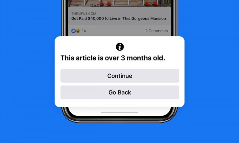 Facebook block old news