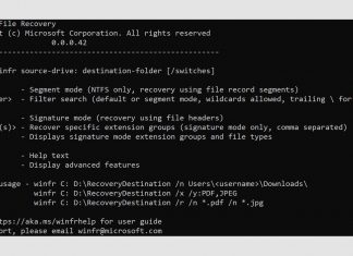 Windows File Recovery