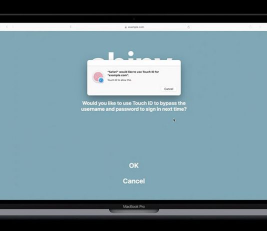 face id touch id safari apple