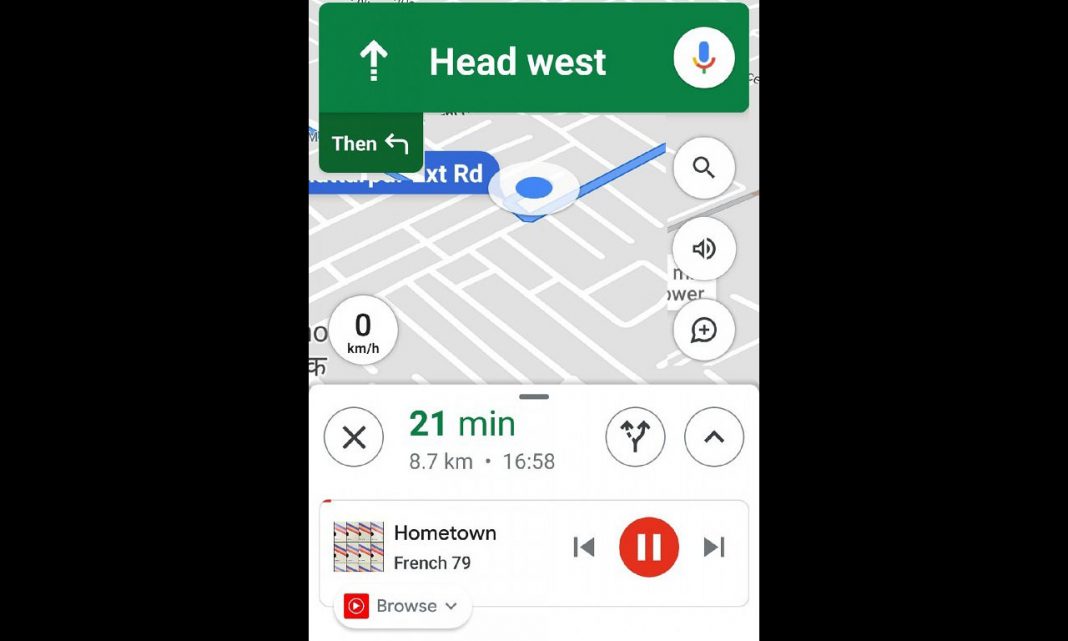 google maps youtube music playback controls
