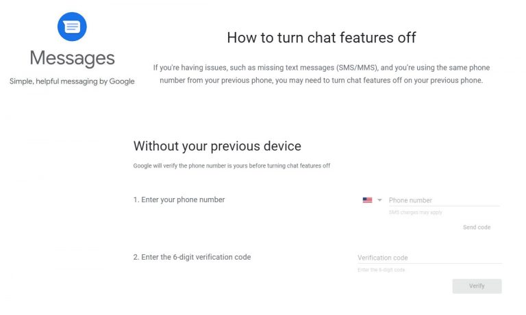 google messages rcs disable