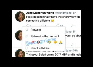 twitter facebook reactions