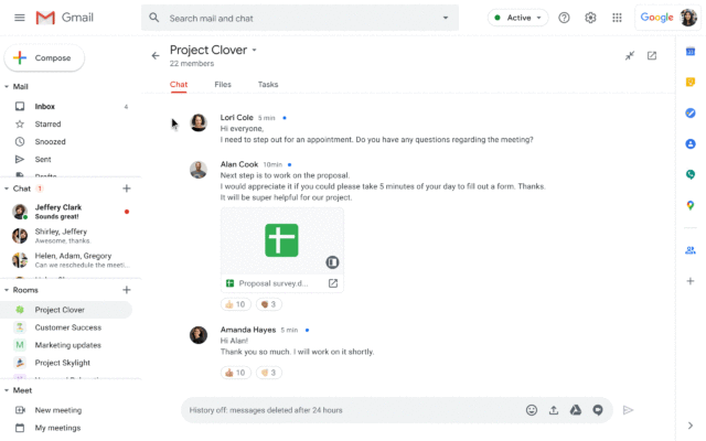 Gmail Meet Chat Rooms G Suite