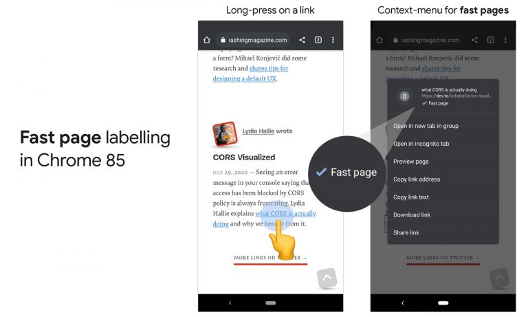 Chrome Fast Page Label