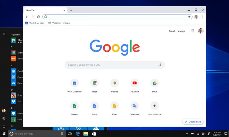 chrome windows 10 july 2020