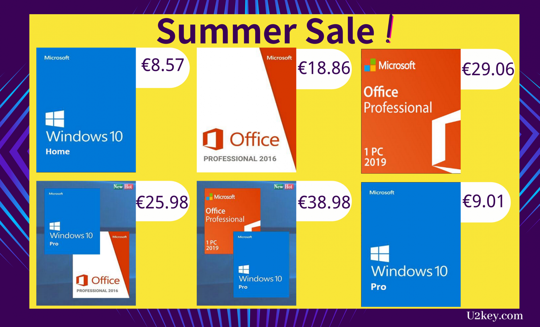 Windows 10 Pro με 9.01 ευρώ και Office 2016 Pro με 18.86 ευρώ