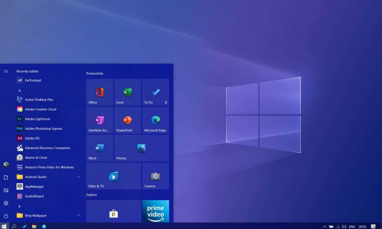 windows 10 20h2 new start menu in 2004 may update