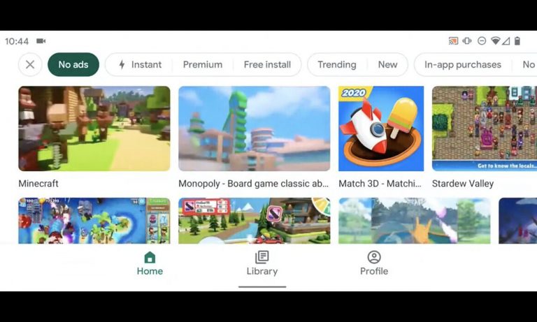 Google Play Games Filters
