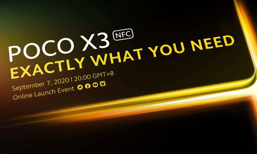 Poco X3 NFC 7 September