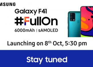 samsung galaxy f41 on flipkart
