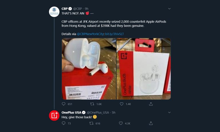 usa fake airpods oneplus buds