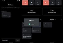 Xiaomi Mi Home app Power Menu