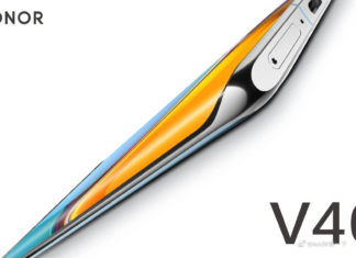 Honor V40 waterfall screen by weibo