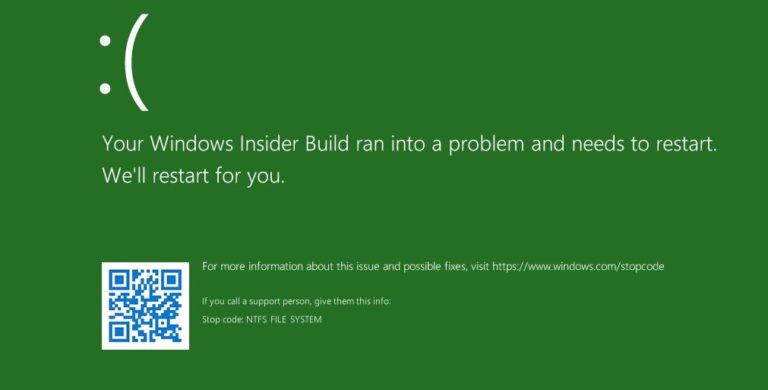 Windows-10 NTFS BSOD BUG