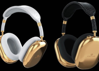 airpods max caviar 750 gold crocodile leather