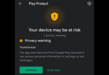 Google Play Warning About TeslaUnread Nova Launcher