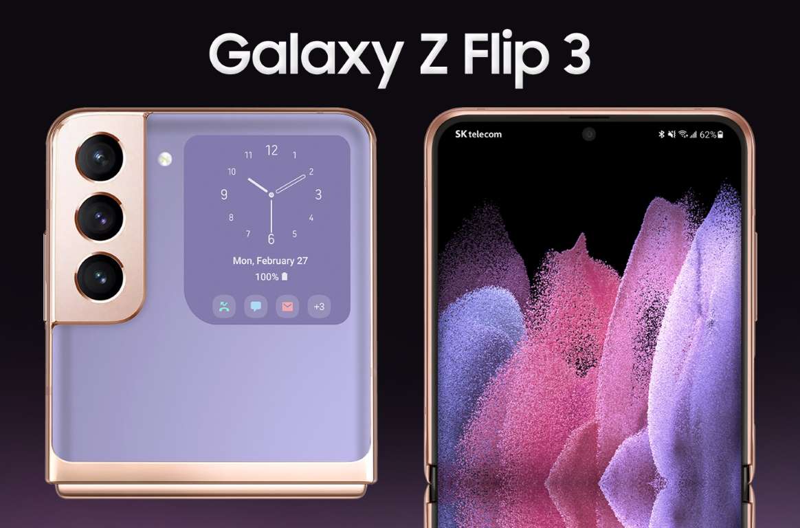 Samsung Galaxy Z Flip 3 concept render