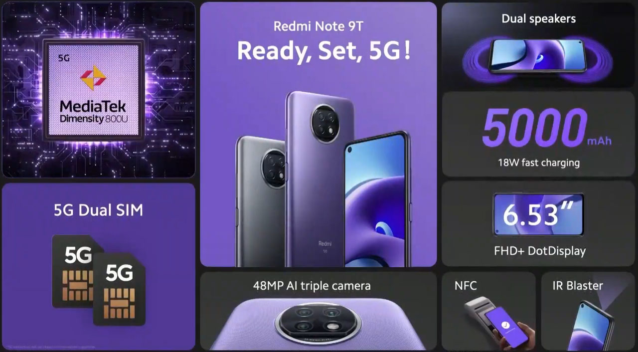 redmi note 9t 5g global launch
