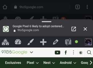 Android Chrome Preview Page