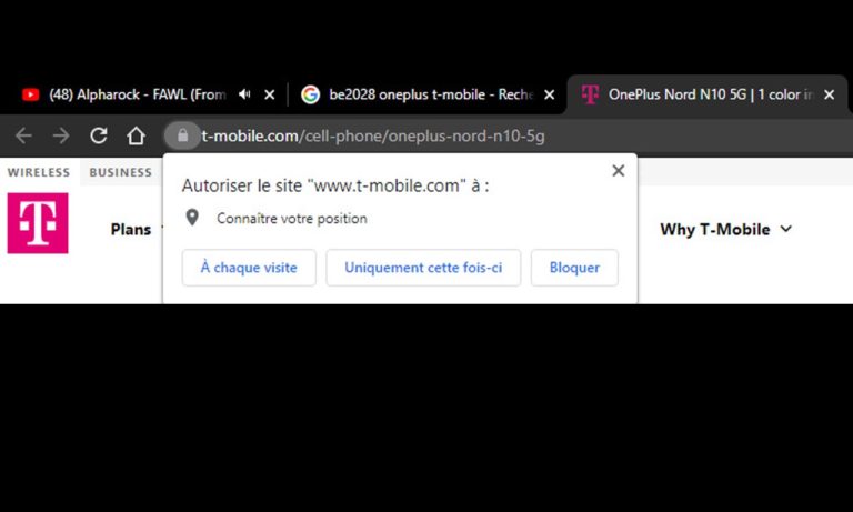 android google chrome one time location
