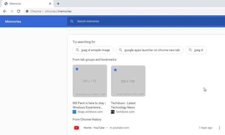 chrome memories