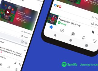 spotify mini player on facebook app