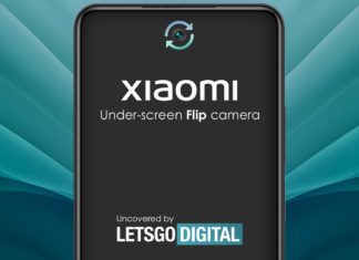 Xiaomi smartphone with under-display pop-up flip camera