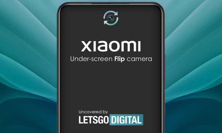 Xiaomi smartphone with under-display pop-up flip camera