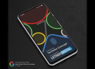 google foldable with under-display camera