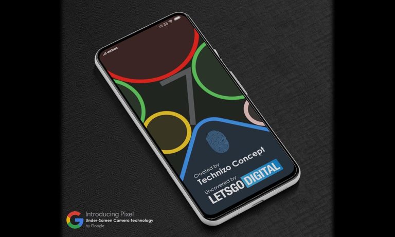 google foldable with under-display camera