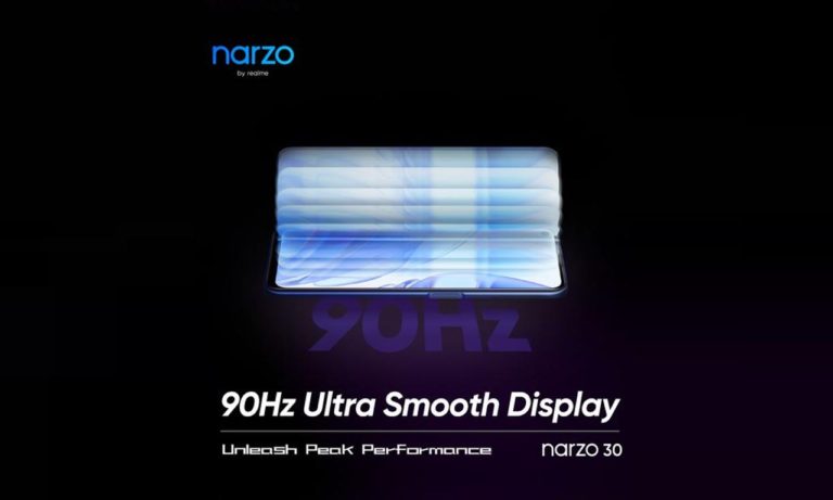 realme narzo 30 90hz display