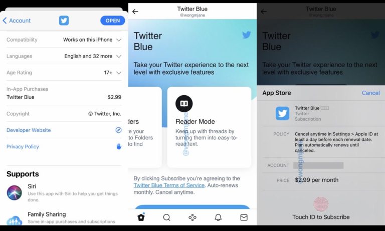 twitter blue sub 3 dollars