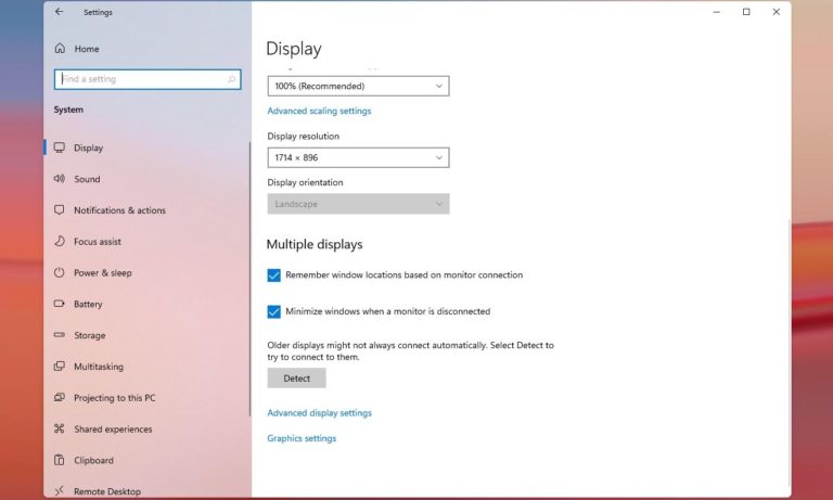 Windows 11 display settings